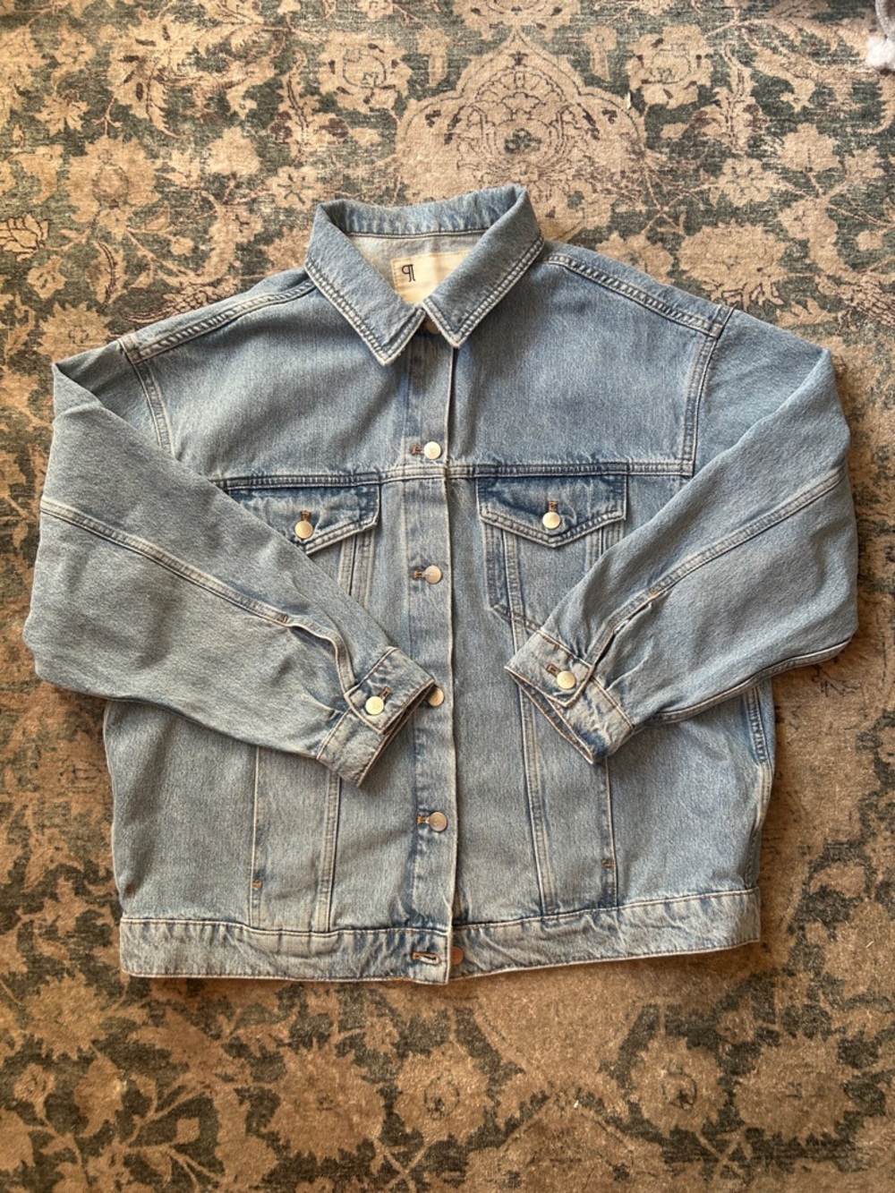 Pilcro Light Wash Denim Jacket in Blue